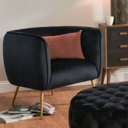 Pacific Lucca Velvet Tub Chair - thumbnail 1