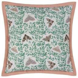 Wylder Silk Moth Cotton Square Cushion Cover - thumbnail 2