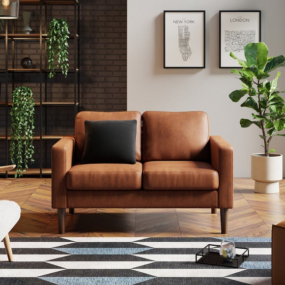 Jacob Faux Leather Compact 2 Seater Sofa - image 1