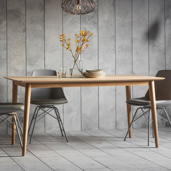 Manila 6 Seater Dining Table, Oak - image 1