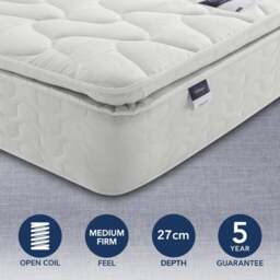 Silentnight Medium Firm Miracoil Pillowtop Hybrid Mattress - thumbnail 1