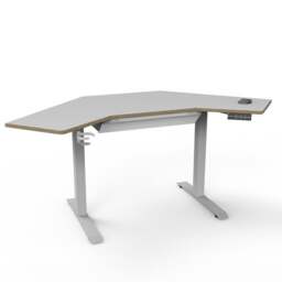Gino Corner Height Adjustable Desk with Drawer