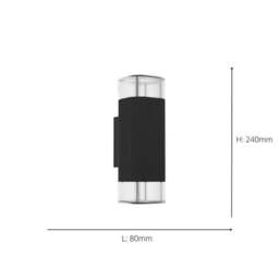 EGLO Castelnuovo 2 Light Outdoor Wall Light - thumbnail 4