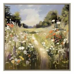 Cedar & Sage Wildflower Wander Framed Canvas - thumbnail 1