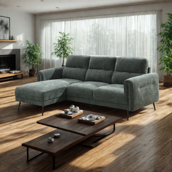 Kelso 3 Seater Chenille Corner Chaise Sofa - image 1