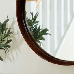 Elements Round Framed Wall Mirror - thumbnail 2