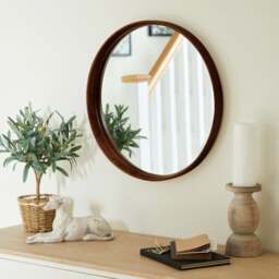 Elements Round Framed Wall Mirror - thumbnail 1