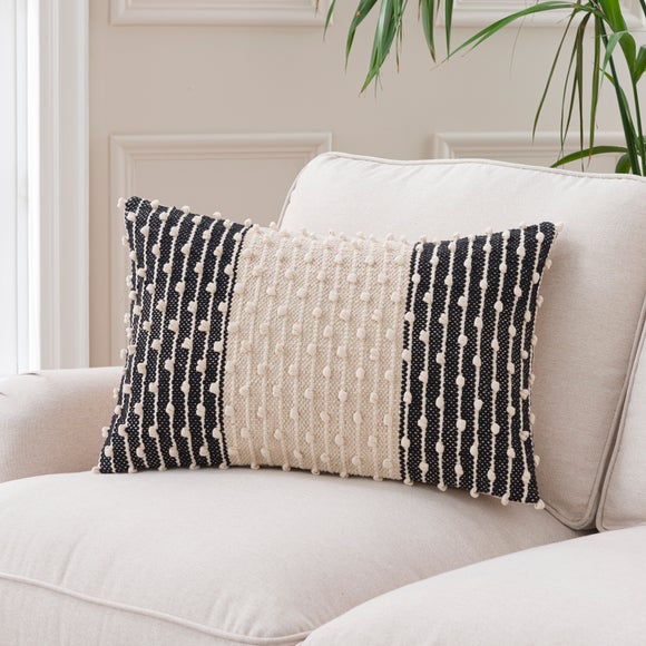 Jersey Bobble Banded Rectangle Cushion - image 1