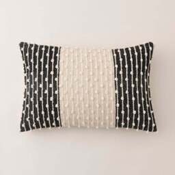 Jersey Bobble Banded Rectangle Cushion - thumbnail 3