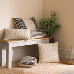 Jersey Bobble Banded Rectangle Cushion - thumbnail 6