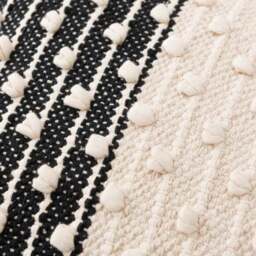 Jersey Bobble Banded Rectangle Cushion - thumbnail 2