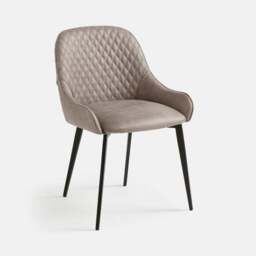 Hudson Set of 4 Grey Dining Chairs, Faux Leather - thumbnail 5