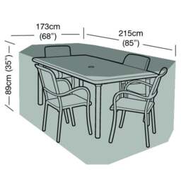4 Seater Rectangular Garden Furniture Set Super Tough Cover