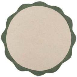 Bonnie Scallop Border Wool Round Rug - thumbnail 5