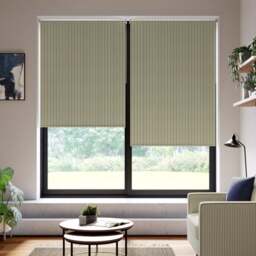 Linford Stripe Fire Retardant Blackout Made to Measure Roller Blind - thumbnail 1