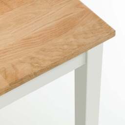 Coxmoor 4 Seater Square Dining Table, Off White Solid Oak - thumbnail 5