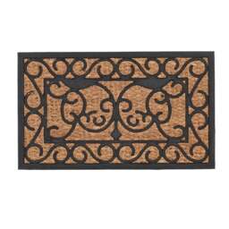 Fallen Fruits Rectangle Rubber Coir Doormat