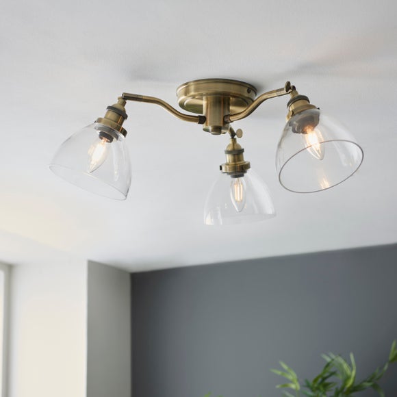 Vogue Tobermory Industrial 3 Light Adjustable Semi Flush Ceiling Light - image 1