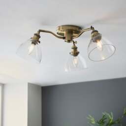 Vogue Tobermory Industrial 3 Light Adjustable Semi Flush Ceiling Light - thumbnail 1