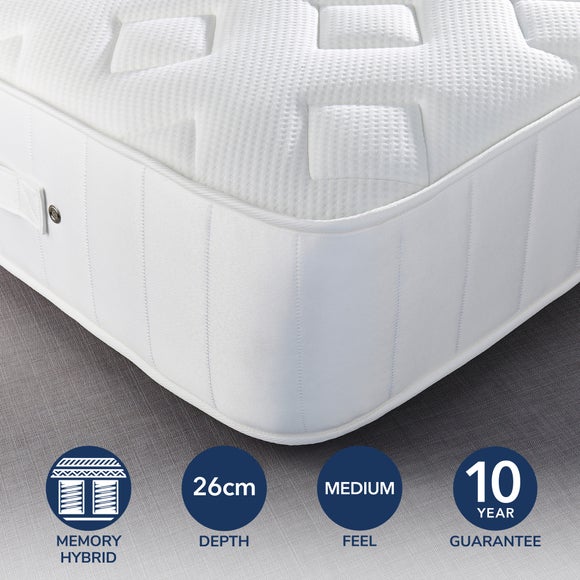 Fogarty Dreamy Comfort Memory Foam Top 1000 Pocket Sprung Hybrid Mattress - image 1