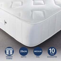 Fogarty Dreamy Comfort Memory Foam Top 1000 Pocket Sprung Hybrid Mattress - thumbnail 1