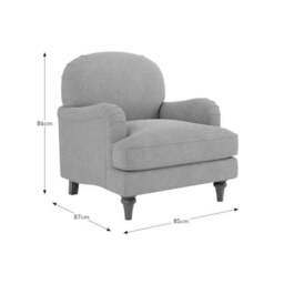 Beatrice II Soft Tonal Chenille Armchair - thumbnail 6