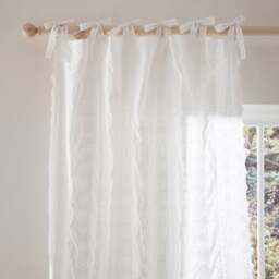 Adelina Embroidered Tab Top Voile Panel - thumbnail 1