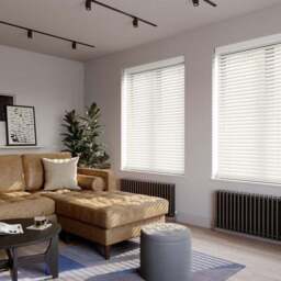 Made To Measure 50mm Slats Room Darkening White Venetian Blind - thumbnail 3