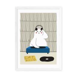 East End Prints Disco Cat by Seekprint Print - thumbnail 2