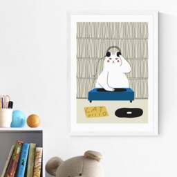 East End Prints Disco Cat by Seekprint Print - thumbnail 1