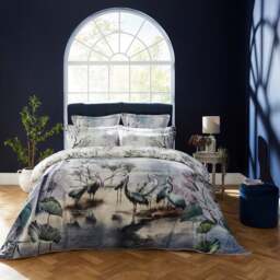 Dorma Lagoon Mauve 100% Cotton Duvet Cover & Pillowcase Set - thumbnail 1