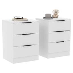 Hayes Set of 2 3 Drawer Bedside Tables - thumbnail 6