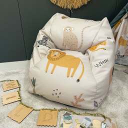 rucomfy Kids Printed Bean Bag Snuggle Chair - thumbnail 1