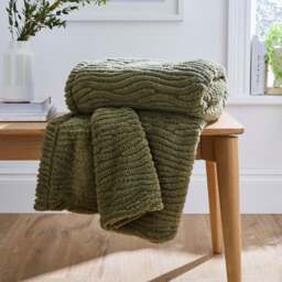 Henwood Textured Fleece Throw Blanket 130cm x 170cm - thumbnail 1