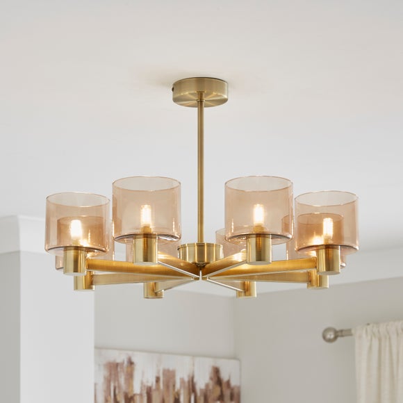 Erin Art Deco 8 Light Semi Flush Ceiling Light - image 1
