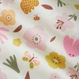 Butterfly Floral 100% Cotton Duvet Cover & Pillowcase Set - thumbnail 5