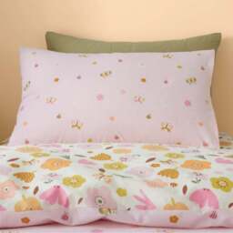 Butterfly Floral 100% Cotton Duvet Cover & Pillowcase Set - thumbnail 4