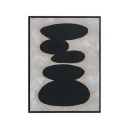 Black & Natural Stone Design Framed Canvas - thumbnail 4