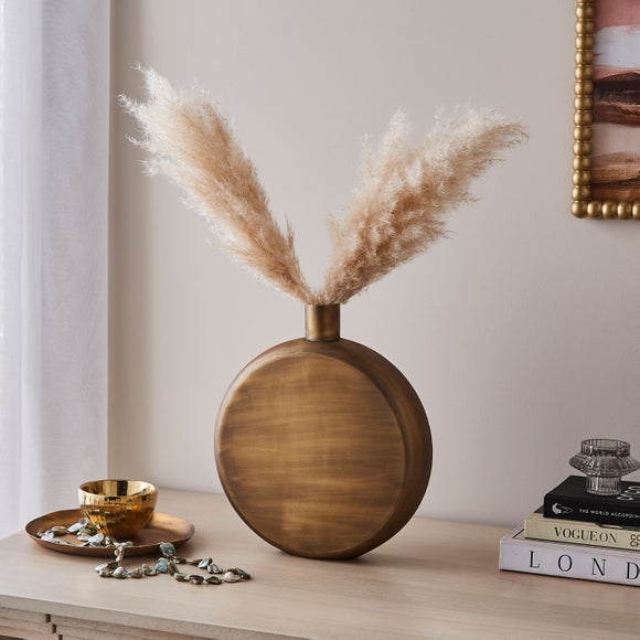 Metal Flat Bottle Vase - image 1