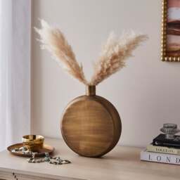 Metal Flat Bottle Vase