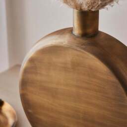 Metal Flat Bottle Vase - thumbnail 2