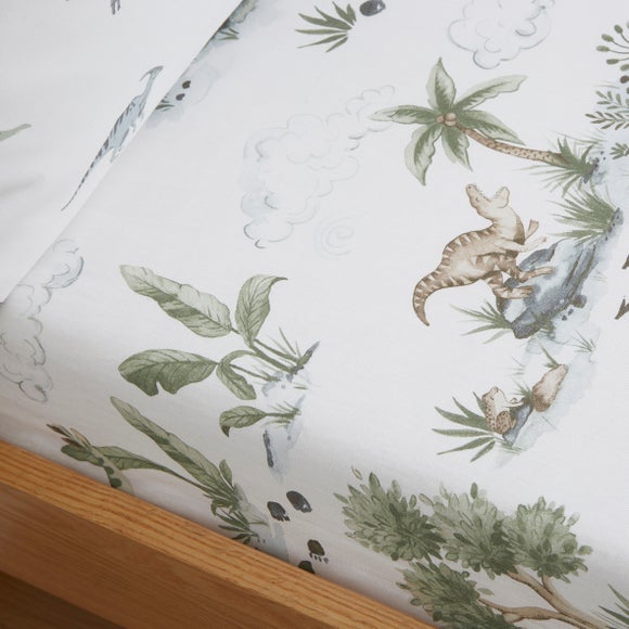 Set of 2 Roar and Explore 100% Cotton Fitted Sheets - image 1