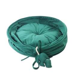 Rosewood Velvet Canopy Green Cat Bed - thumbnail 4