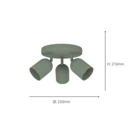 EGLO Tilston Minimalist Triple Ceiling Spotlight - thumbnail 4