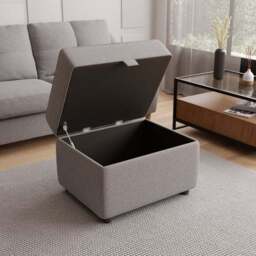 Baxter Textured Weave Storage Footstool - thumbnail 2