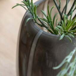 Cedar & Sage Claro Taupe Stripe Glass Vase - thumbnail 3