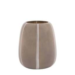 Cedar & Sage Claro Taupe Stripe Glass Vase - thumbnail 5