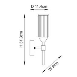 Vogue Bailey Ribbed Wall Light - thumbnail 5