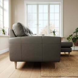 Sven Classic Leather Large Corner Chaise Sofa - thumbnail 2