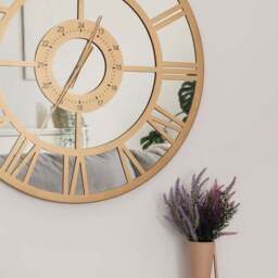 Charles Bentley Coniston Indoor Outdoor Mirrored Skeleton Wall Clock - thumbnail 4